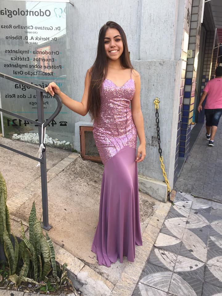 Vestido de festa champagne